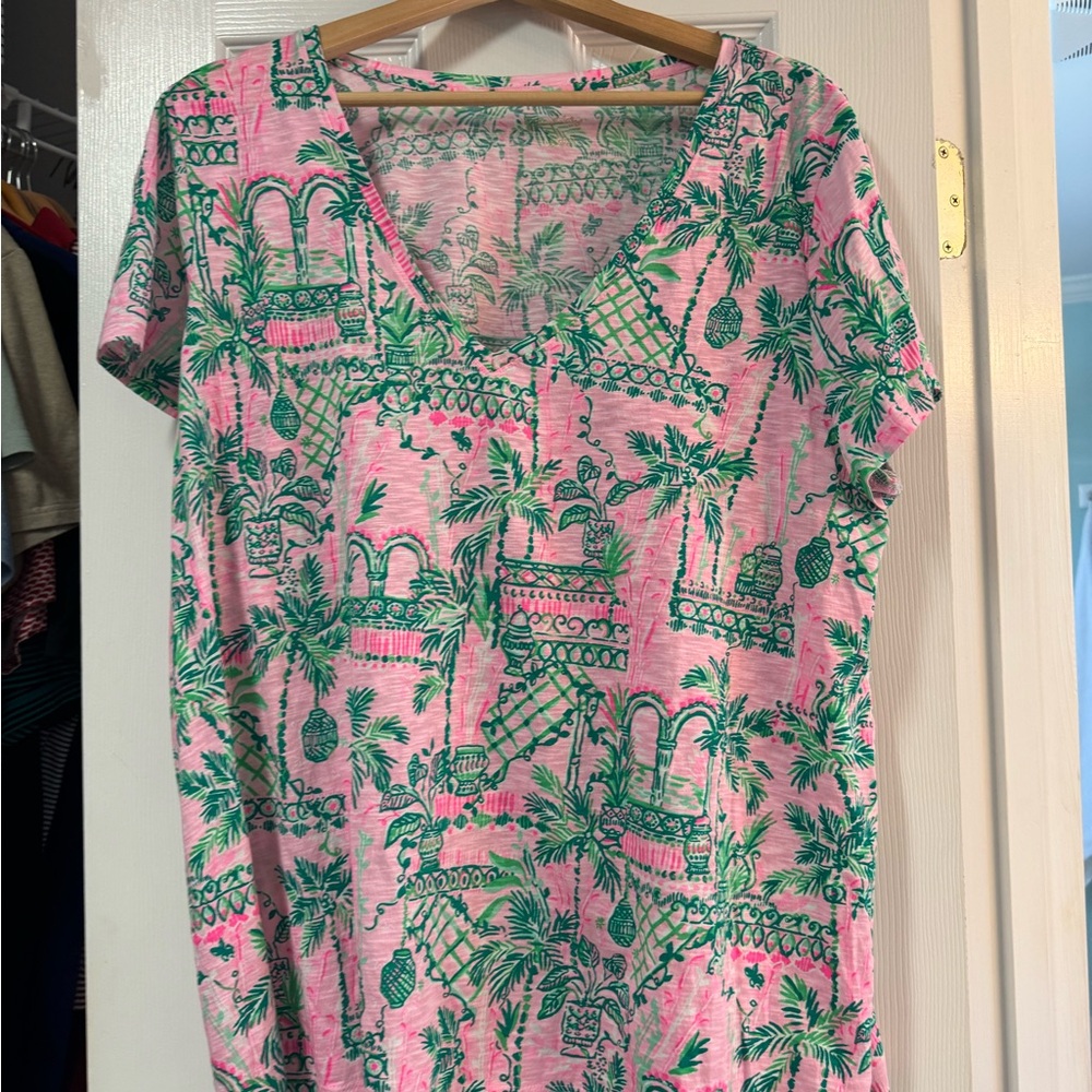 Pink and Green Lilly Pulitzer Tee